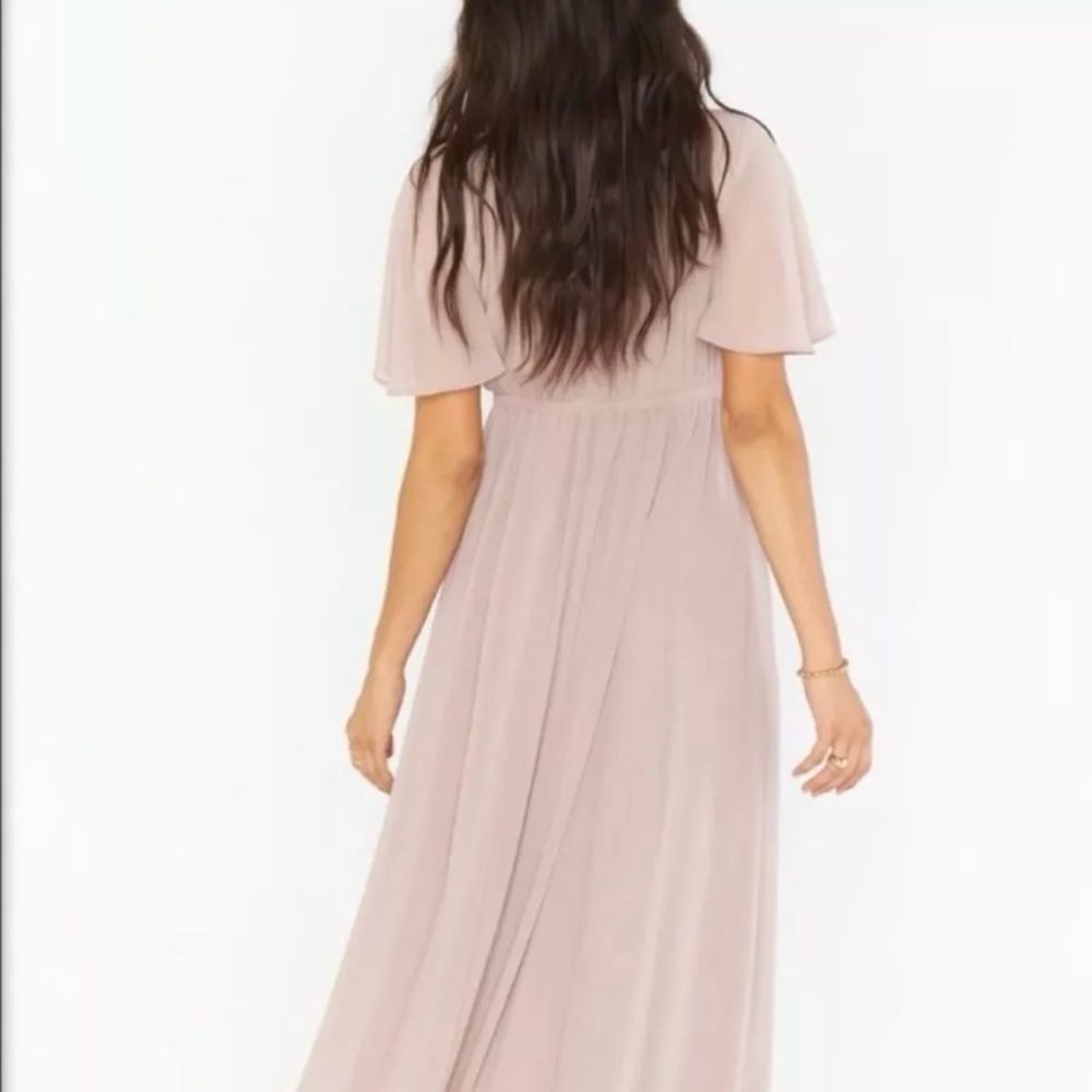 Show Me Your Mumu Emily Empire Maxi Dress Size S Soft Beige NEW - Picture 4 of 5